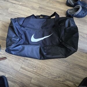 Nike Black and White Duffel Bag